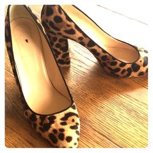 Jcrew Etta leopard heels size 9- MINT!